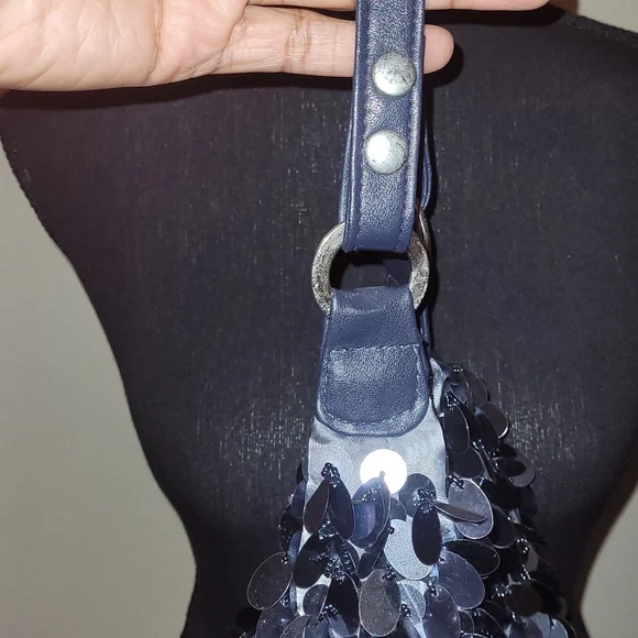 ❤HP❤️NWOT Pewter Disc Bling Handbag❤ - Picture 6 of 10